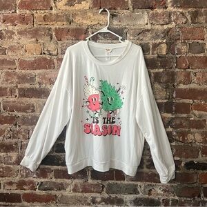 BiBi White Christmas lightweight sweatshirt